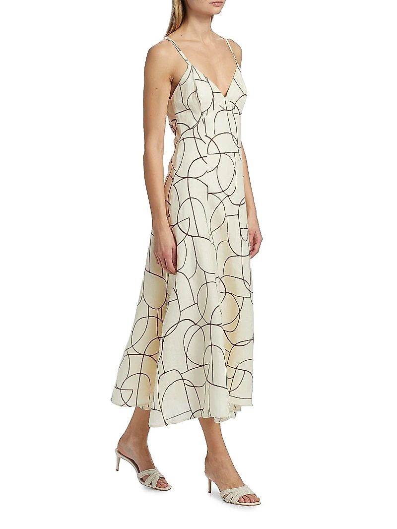 Wyeth Geo-Print Midi-Dress