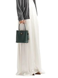 Long Pleated Satin Skirt