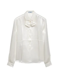 Embroidered Satin Shirt