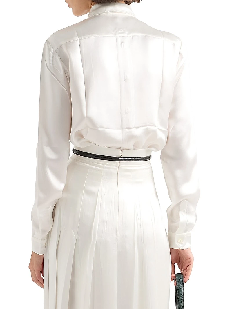 Embroidered Satin Shirt