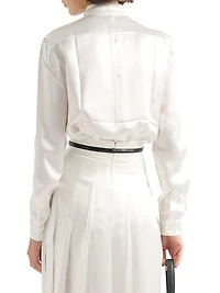 Embroidered Satin Shirt