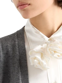 Embroidered Satin Shirt