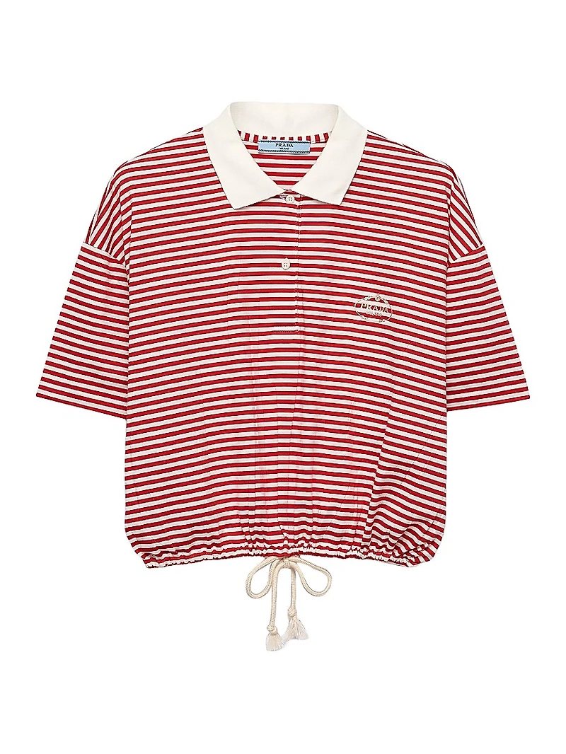 Striped Jersey Polo Shirt