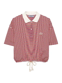 Striped Jersey Polo Shirt