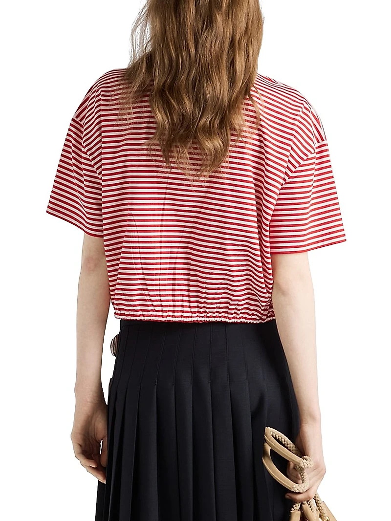 Striped Jersey Polo Shirt