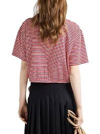 Striped Jersey Polo Shirt