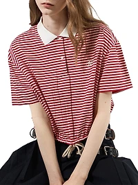 Striped Jersey Polo Shirt