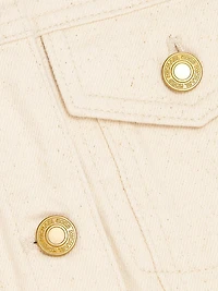 Denim Short-Sleeve Minidress