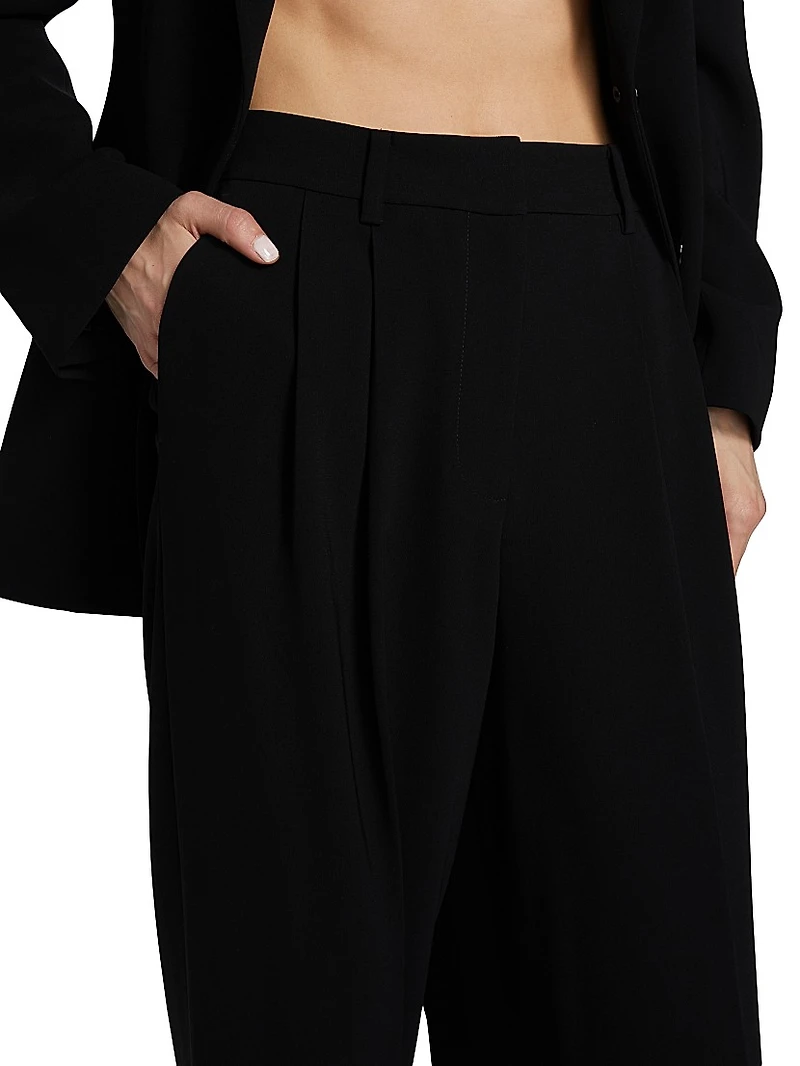Pleated Wide-Leg Pants