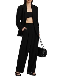 Pleated Wide-Leg Pants