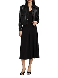 Twist Off-the-Shoulder Midi-Dress