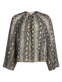 Snake V-Neck Blouse