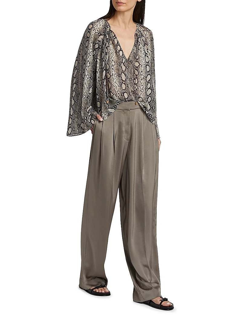 Snake V-Neck Blouse