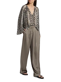 Snake V-Neck Blouse