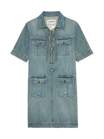 Record Denim Minidress
