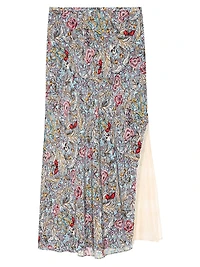 Jayla Soft British Flowers Midi-Skirt