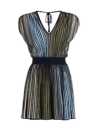 Marisol Striped V-Neck Minidress