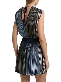 Marisol Striped V-Neck Minidress