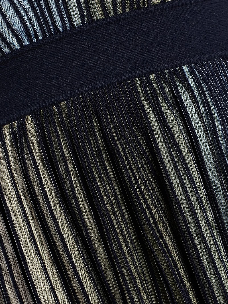 Marisol Striped V-Neck Minidress