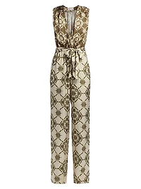 Noelia Printed Sleeveless Jumpsuit