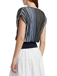 Vanessa Ombre Striped Top