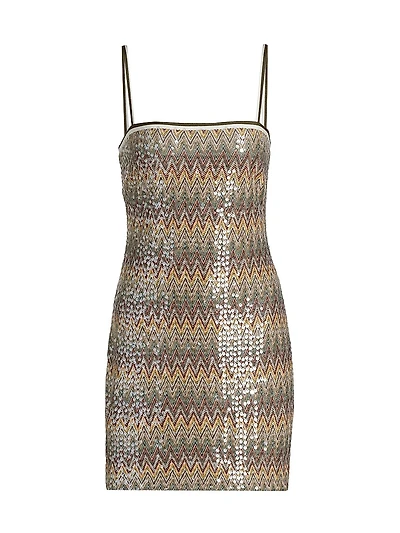 Ivanna Sequin Embellished Minidress