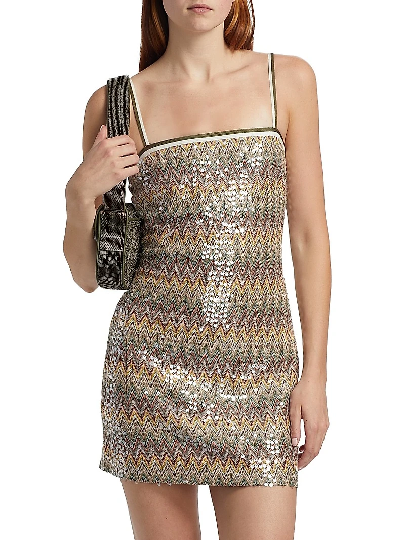 Ivanna Sequin Embellished Minidress