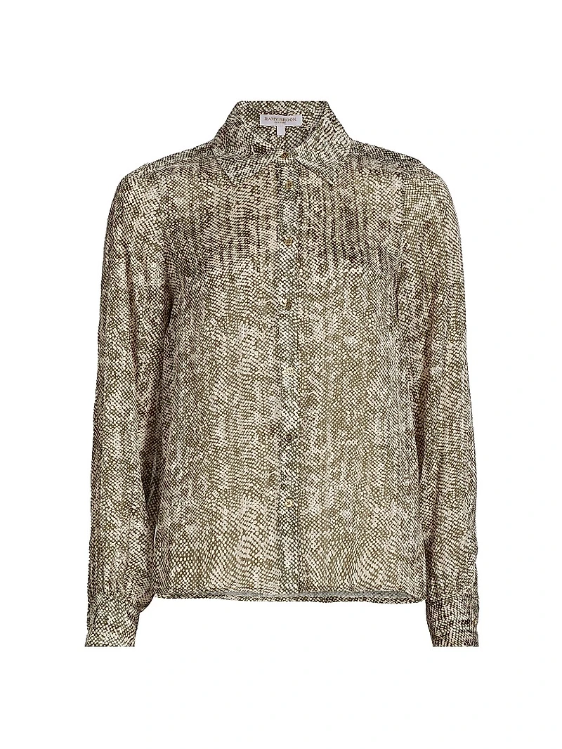 Pauline Printed Silk-Blend Blouse