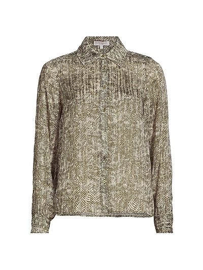 Pauline Printed Silk-Blend Blouse