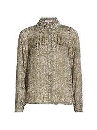 Pauline Printed Silk-Blend Blouse