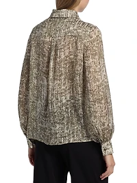 Pauline Printed Silk-Blend Blouse
