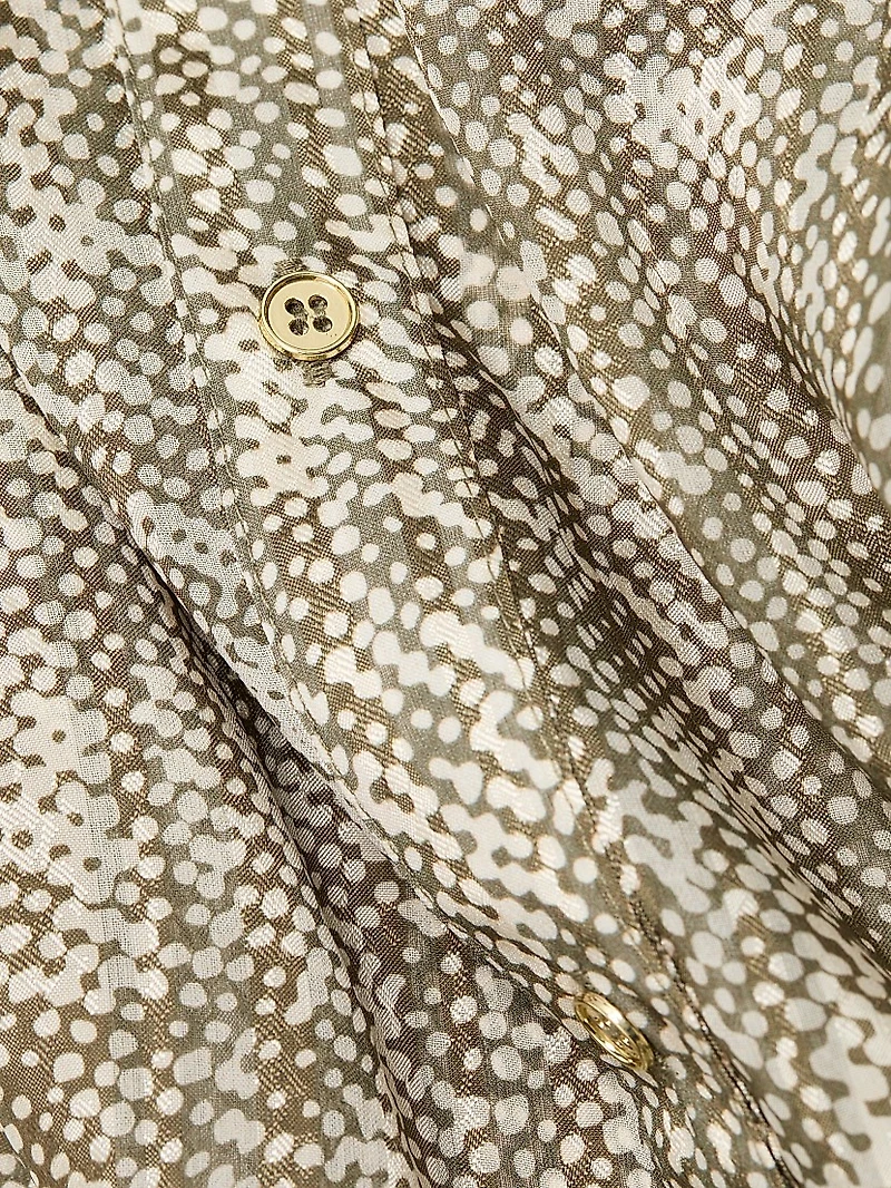 Pauline Printed Silk-Blend Blouse