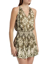 Isabela Printed Blouson Minidress