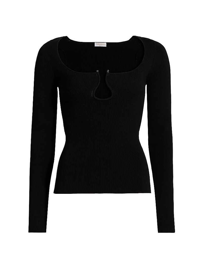 Lylia U-Ring Long-Sleeve Top