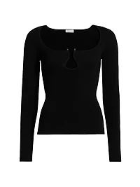 Lylia U-Ring Long-Sleeve Top