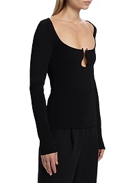 Lylia U-Ring Long-Sleeve Top