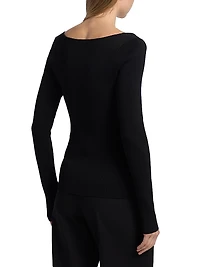 Lylia U-Ring Long-Sleeve Top