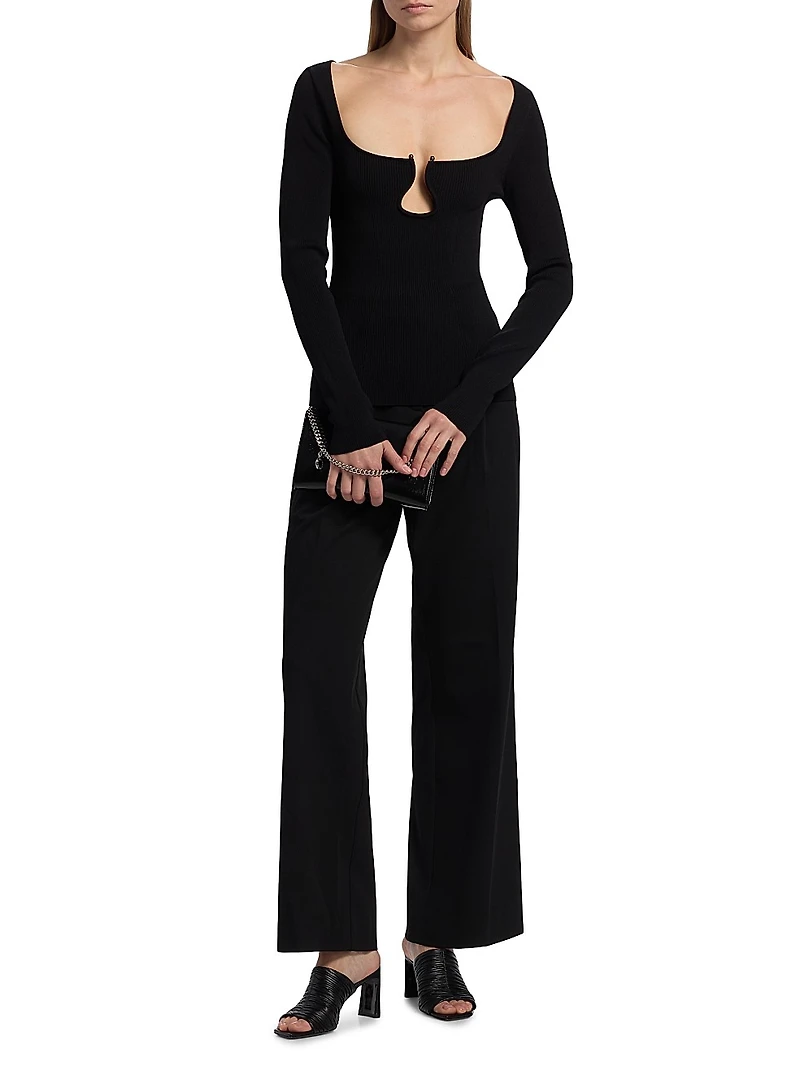 Lylia U-Ring Long-Sleeve Top