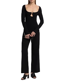 Lylia U-Ring Long-Sleeve Top