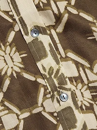 Victoria Tile Print Shirtdress