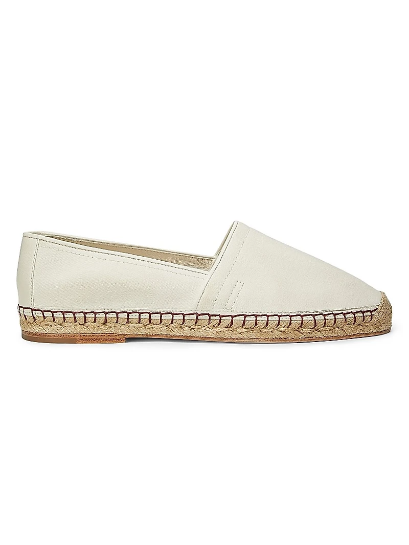 Slip-On Canvas & Leather Espadrillas