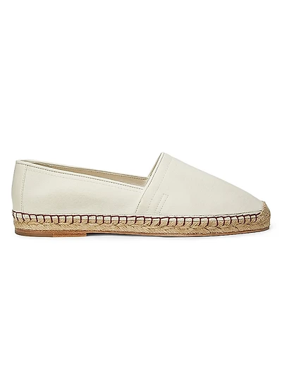 Slip-On Canvas & Leather Espadrillas
