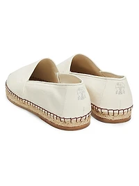 Slip-On Canvas & Leather Espadrillas