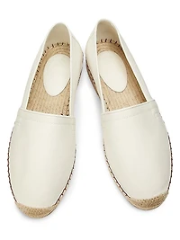 Slip-On Canvas & Leather Espadrillas