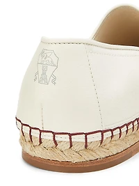 Slip-On Canvas & Leather Espadrillas