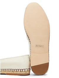 Slip-On Canvas & Leather Espadrillas