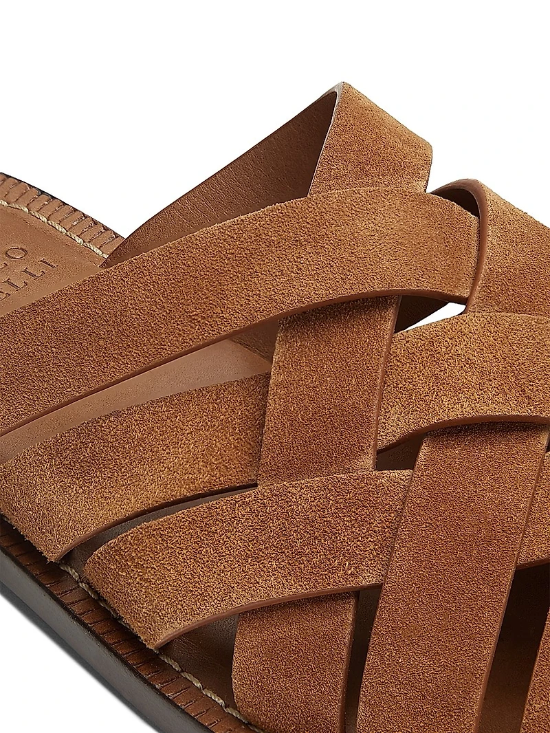 Woven Suede Sandals