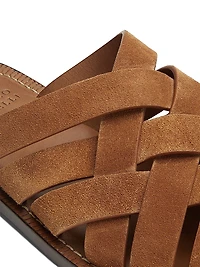 Woven Suede Sandals