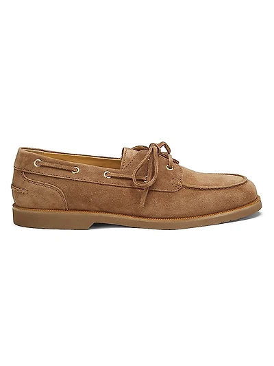 Washed Suede Boat Shoes