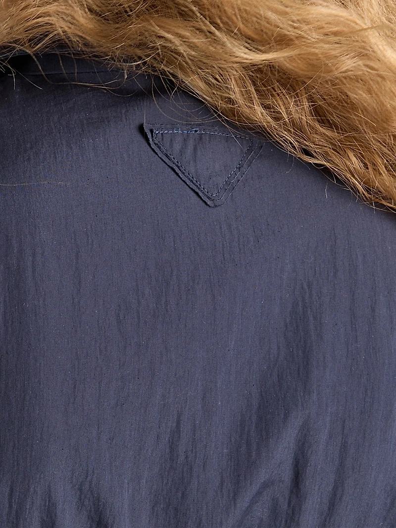 Short-Sleeved Technical Pongé Dress